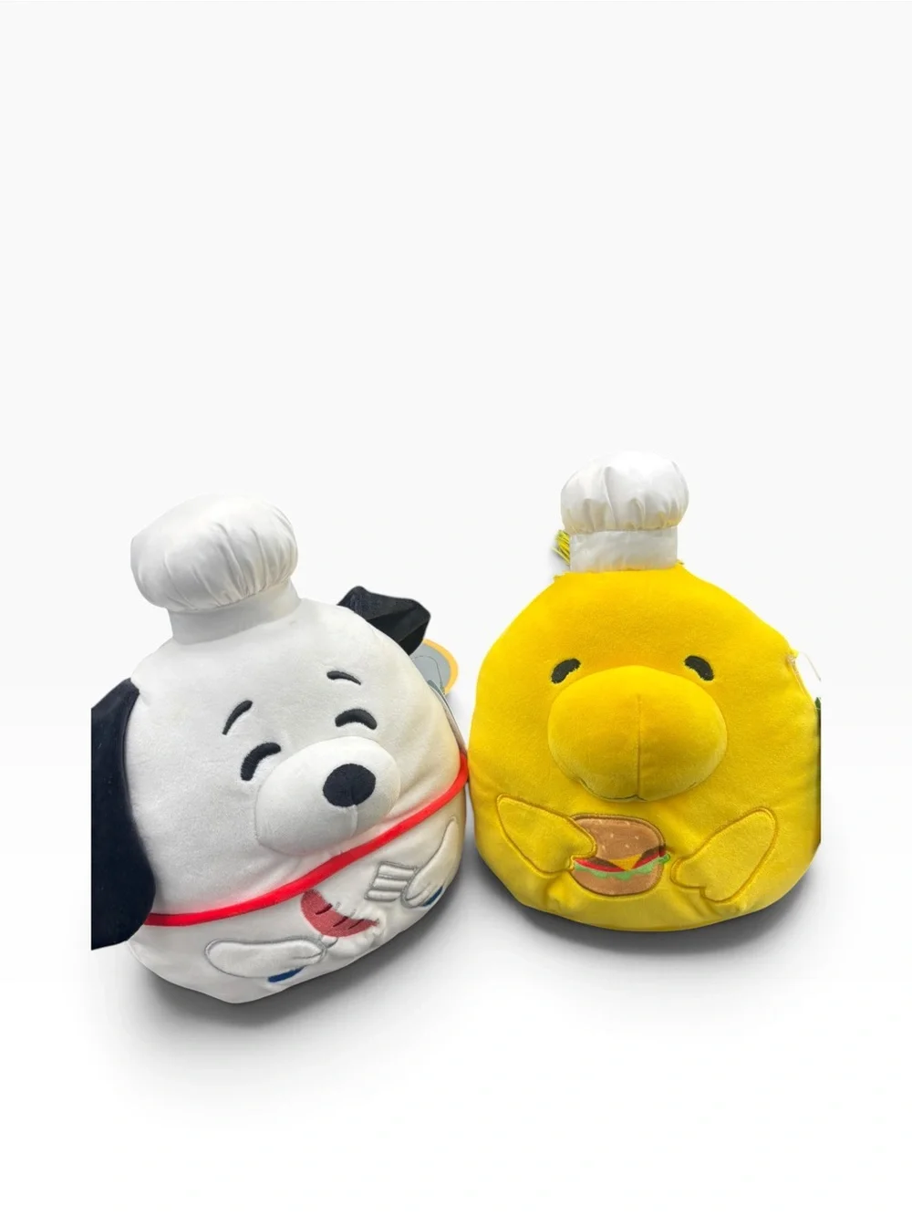 Squishmallows Peanuts Snoopy & Woodstock Chef Plush Set of 2 With Tags